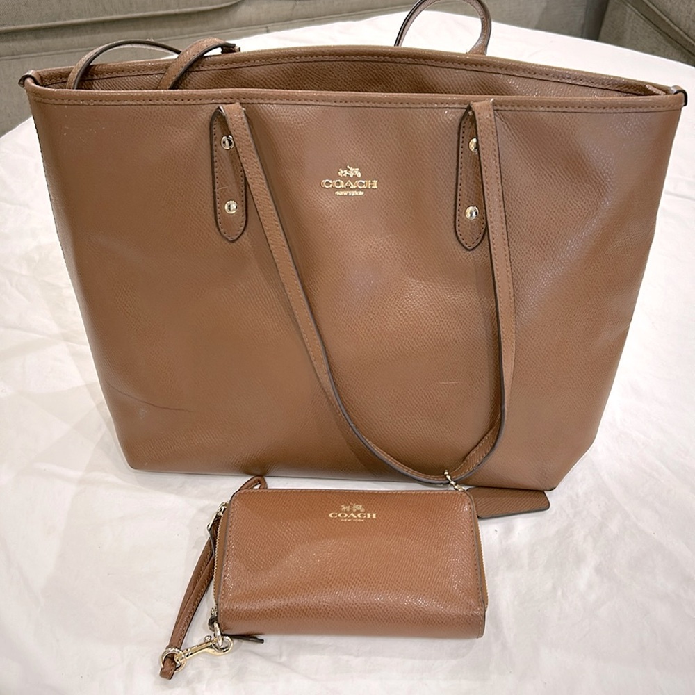 Coach Tote with Matching Wallet